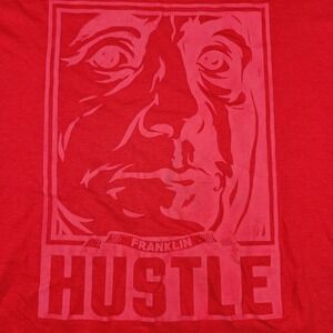 Entitee Brand 4XL Red Franklin Hustle Graphic Print T Shirt Streetwear